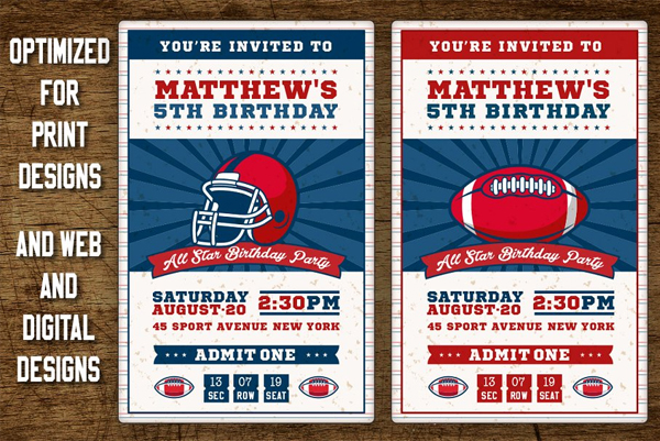 Printable Football Ticket Template