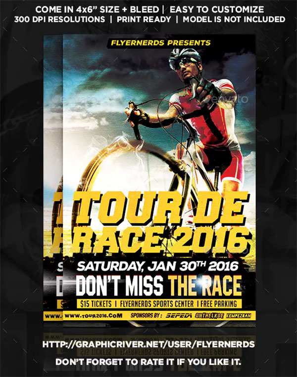 Race Bicyle Championships Sport Flyer