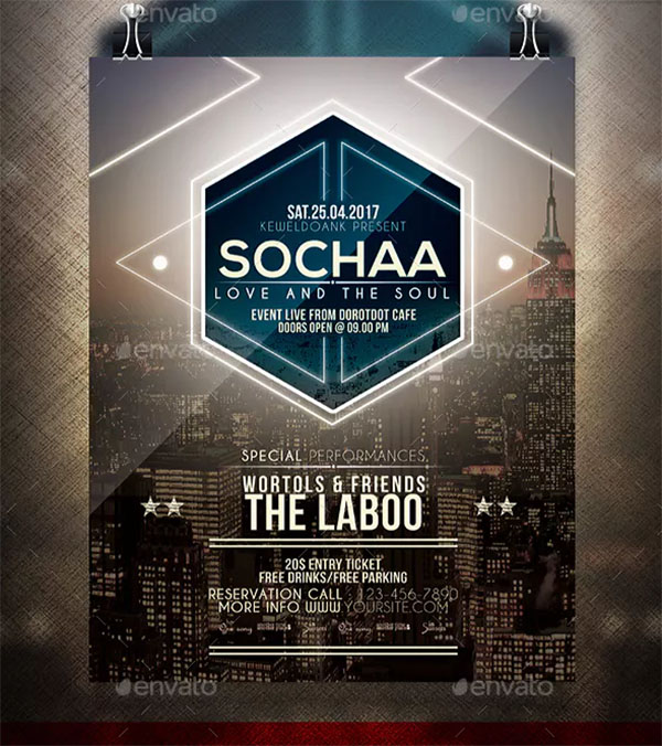Rock Indie Band Flyer and Poster Template