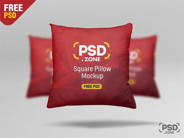 Square Pillow Mockup Free PSD
