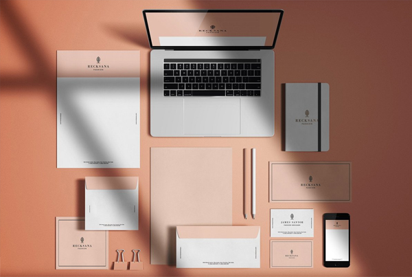 Stationary Mockup with Shadow