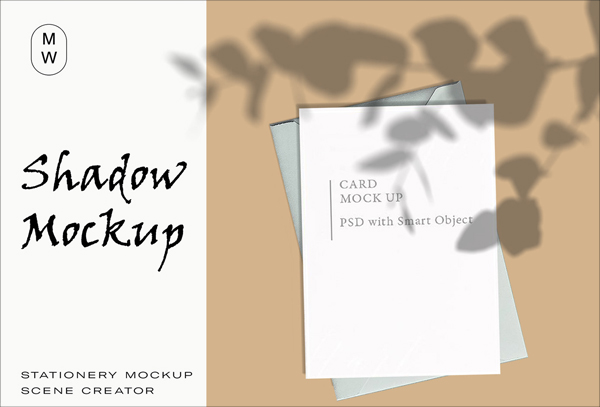 Stationery Shadow Free Mockup