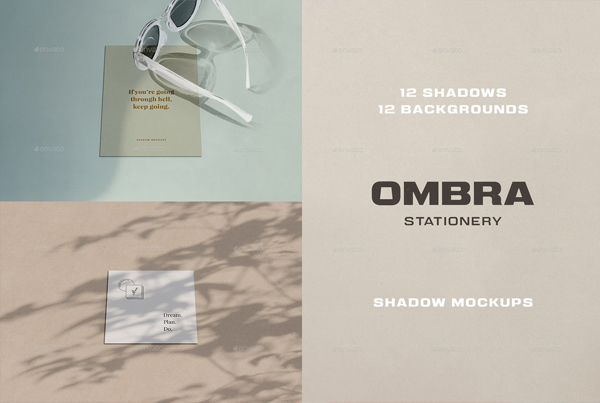 Stationery Shadow Mockups