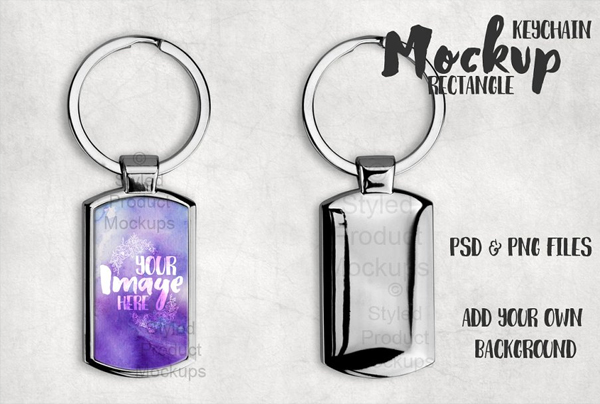 Sublimation Keychain Mockup