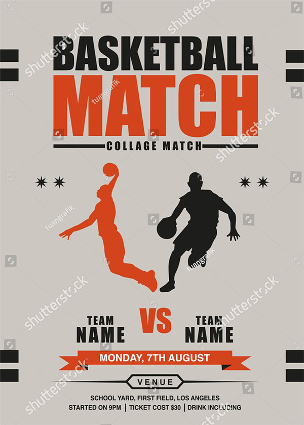 Vector Basketball Campus Match Template