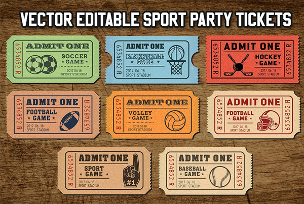 Vector Sport Tickets Templates