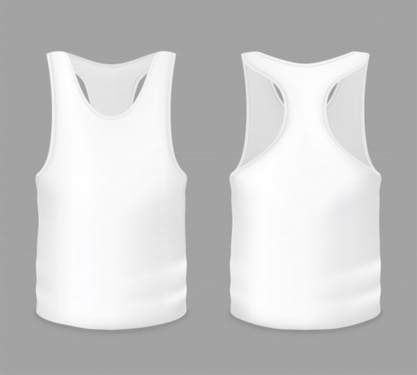 White Tank Top or T-Shirt Mockup