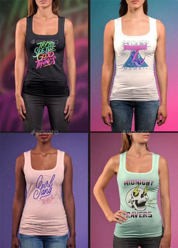 Women Tank Top Mockups