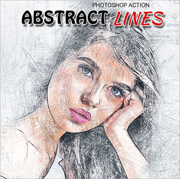 Abstract Lines Photoshop Action