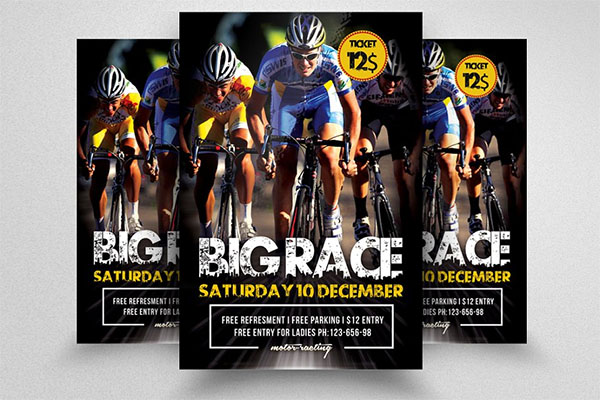 Bicycle Racing Flyer Template Design