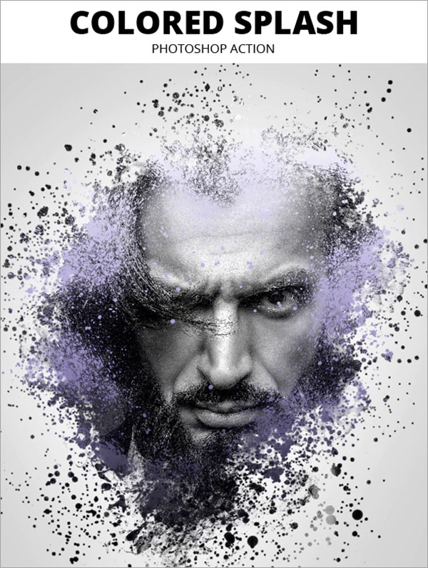 Colored Splash Photoshop Actions