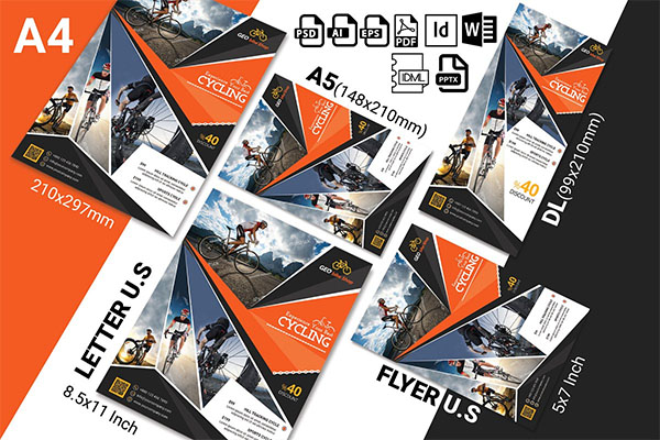 Cycle Shop Flyer Template Design