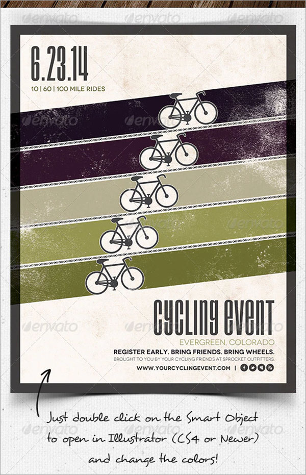 Cycling Event Poster and Flyer Template