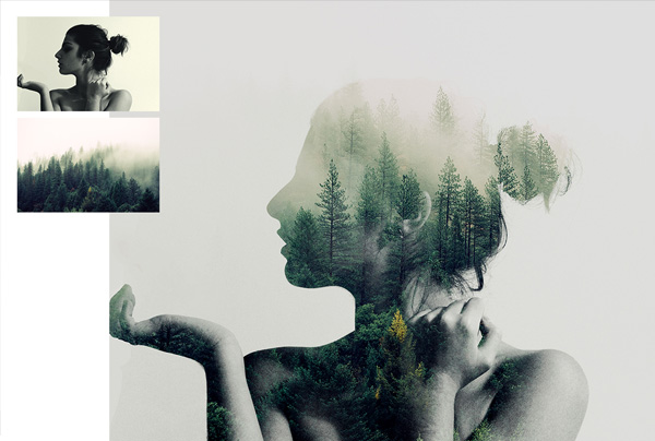 Double Exposure Gradient Photoshop Action