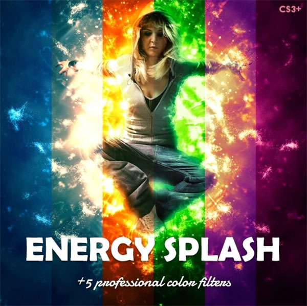 Energy Splash Photoshop Action