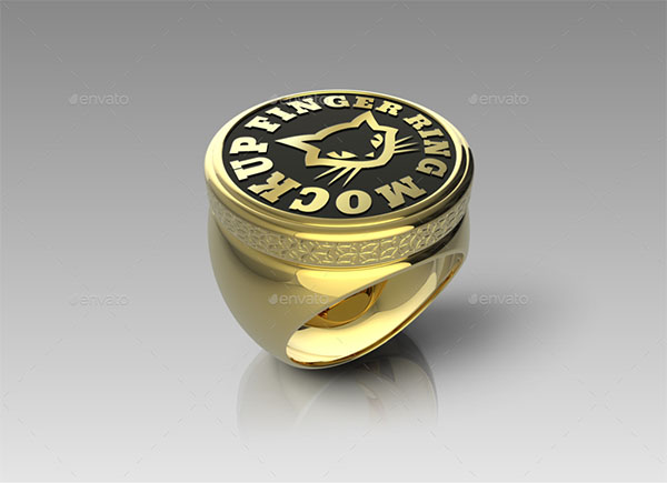 Finger Ring Logo Mockup