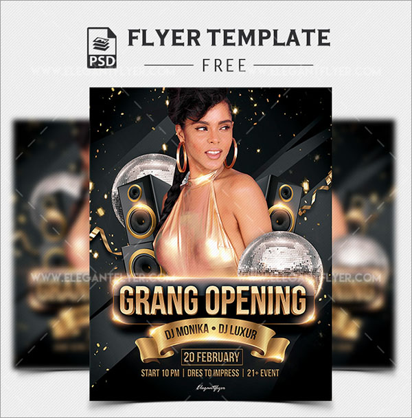 Free PSD Grand Opening Flyer Template