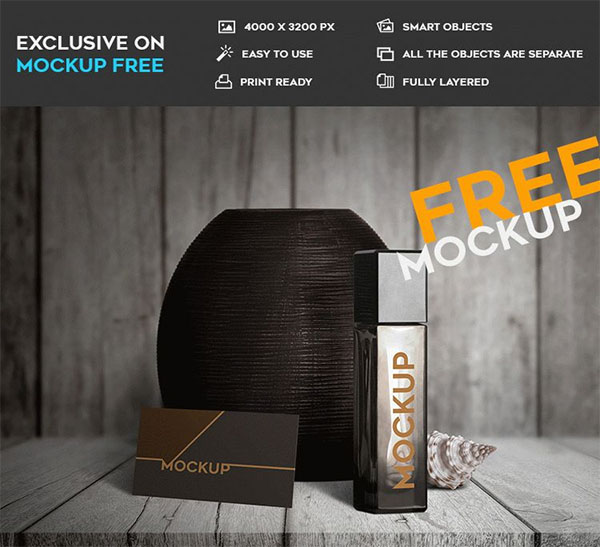 Free Perfume PSD Mockup