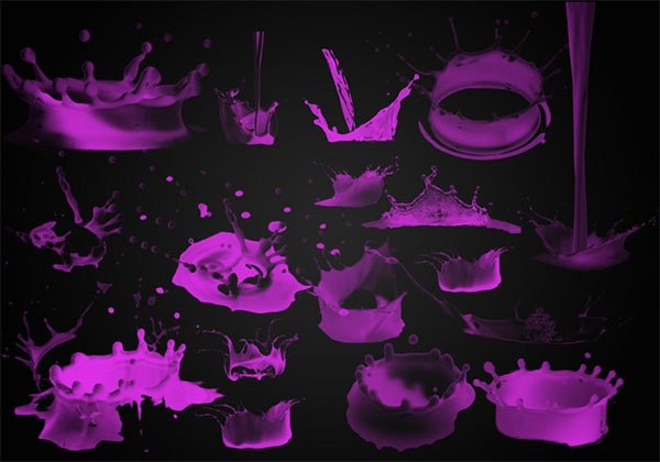 Free Vector Liquid Splash Brushes