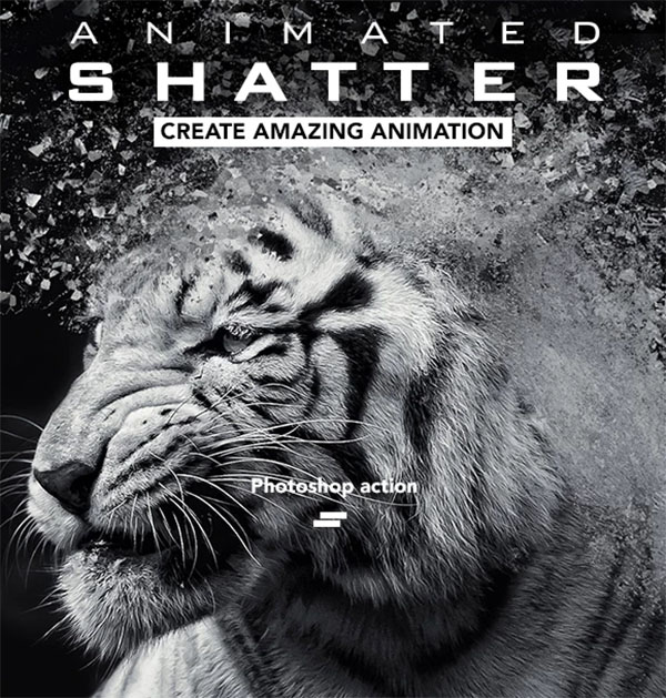 Gif Animated Shatter Photoshop Action