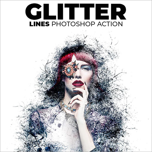 Glitter Lines Photoshop Action