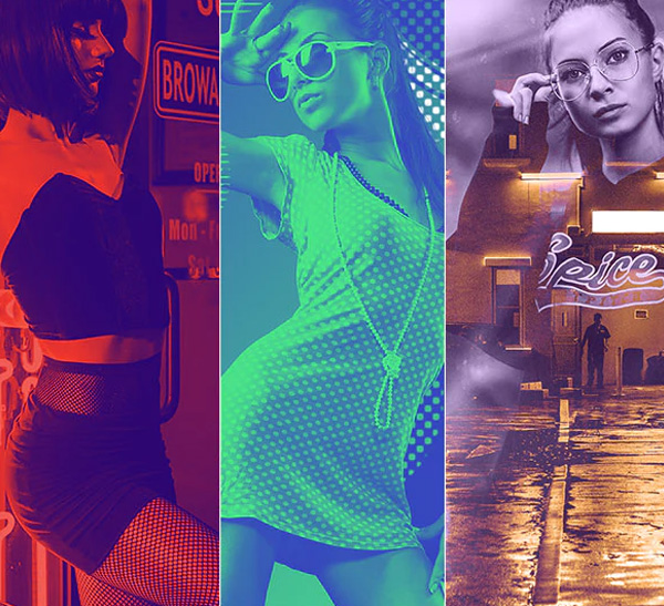 Gradient Duotone Photoshop Actions Bundle