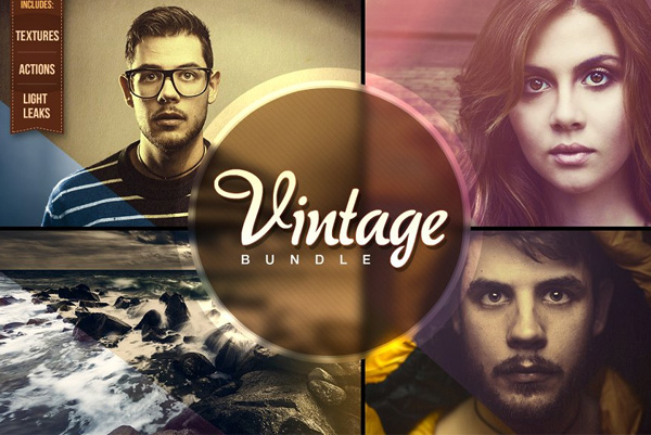 Gradient Vintage Photoshop Actions Bundle