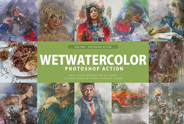 Gradient Watercolor Photoshop Action