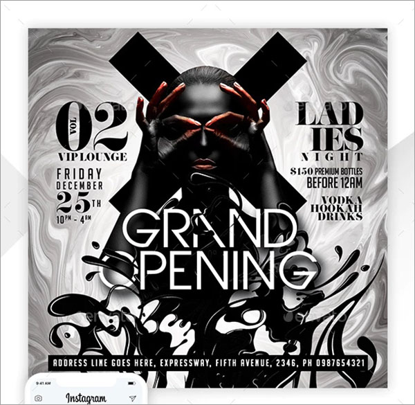 Grand Opening Entertainment Party Flyer