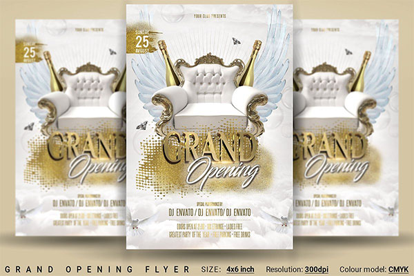 Grand Opening PSD Design Flyer
