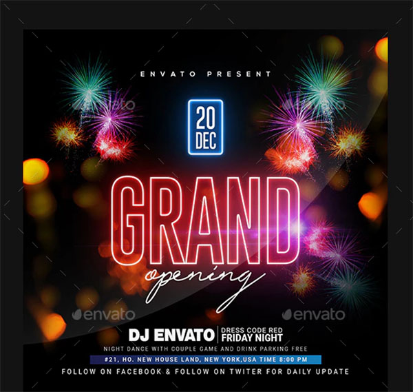 Grand Opening Party Flyer Design