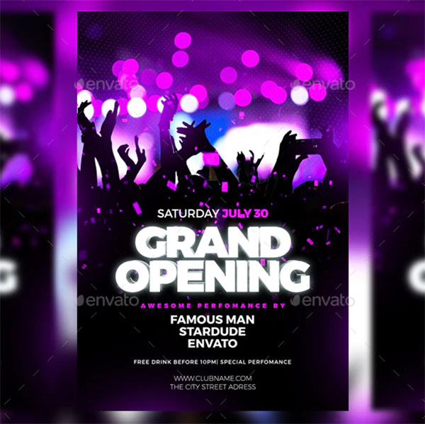 Grand Opening Party Flyer Template