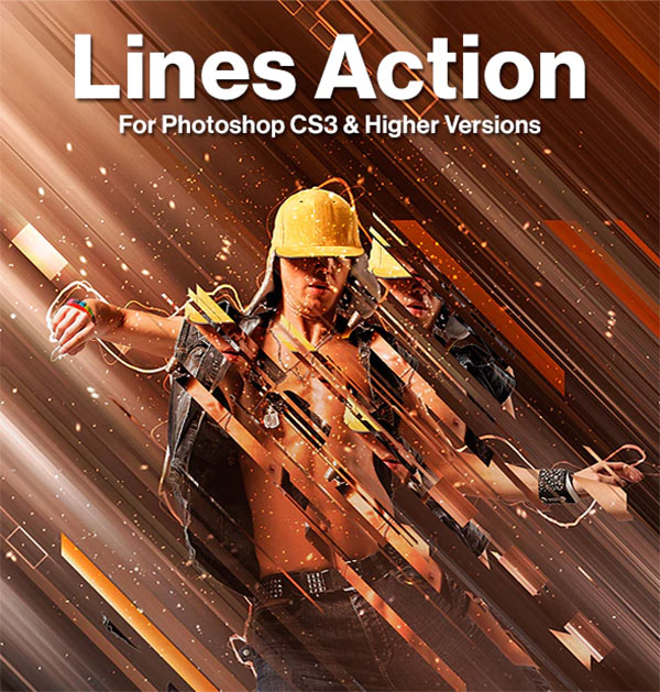 Lines Photoshop AYN, ABR Action