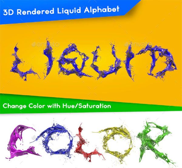 Liquid Alphabet Style
