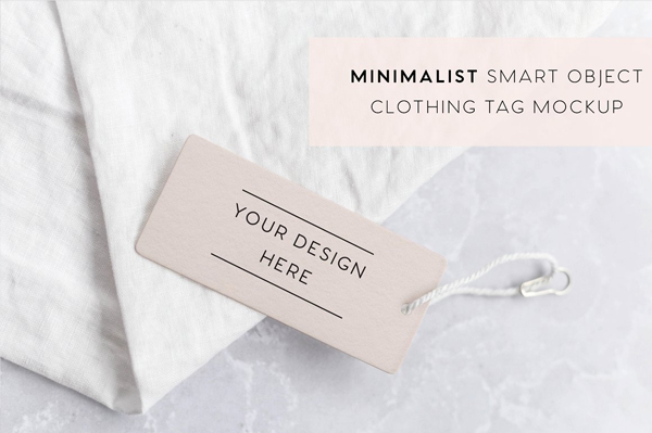 Minimalist Clothing Tag Mockup