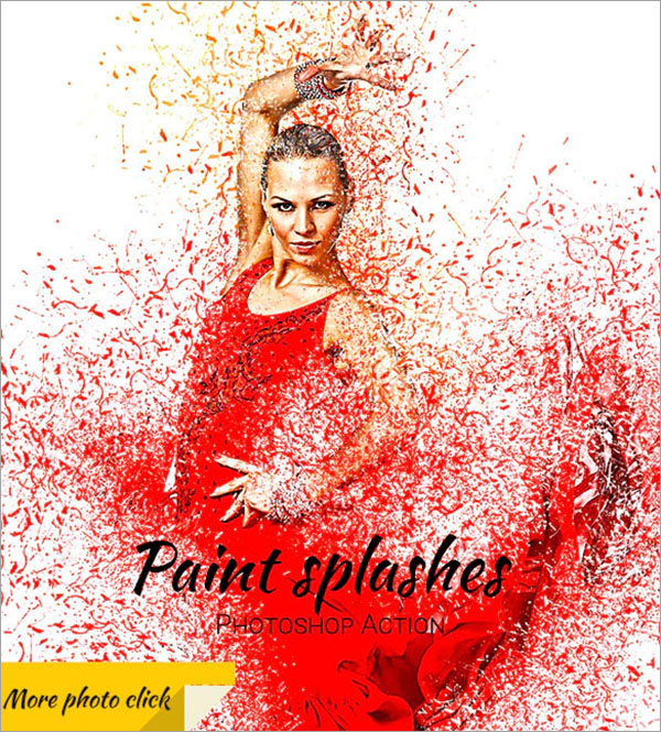 Paint Splashes Photoshop Action