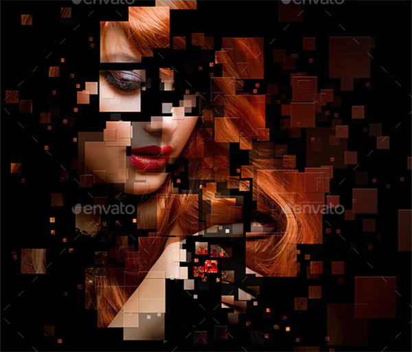 Pixel Shatter Photo Effect