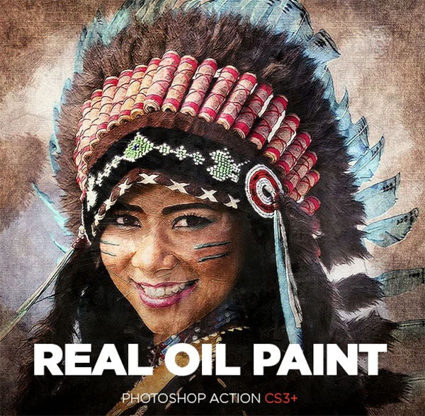 Real Oil Painting Photoshop Action