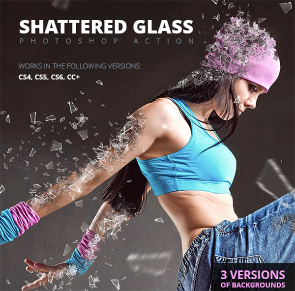 Shattered Glass Photoshop Action