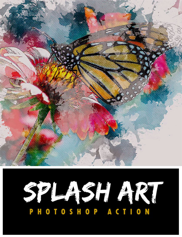 Splash Art Photoshop Action Design