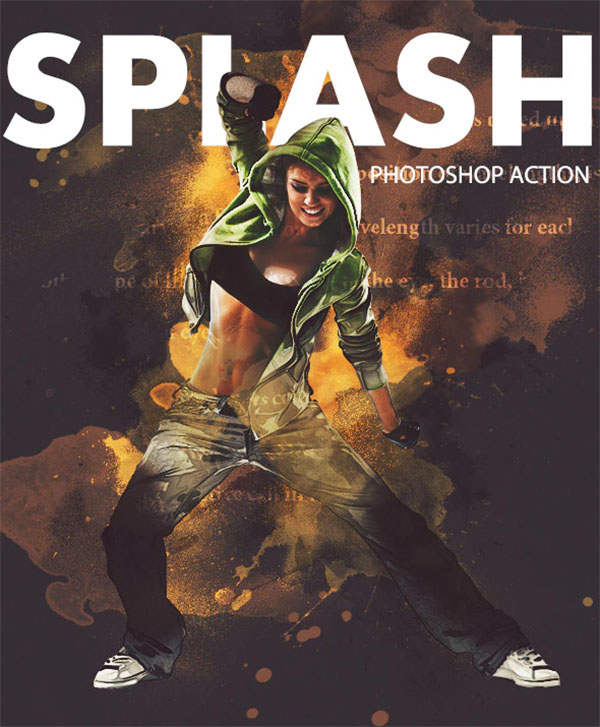 Splash Photoshop Action Design