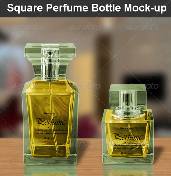 Square Perfume Bottle Mock-up