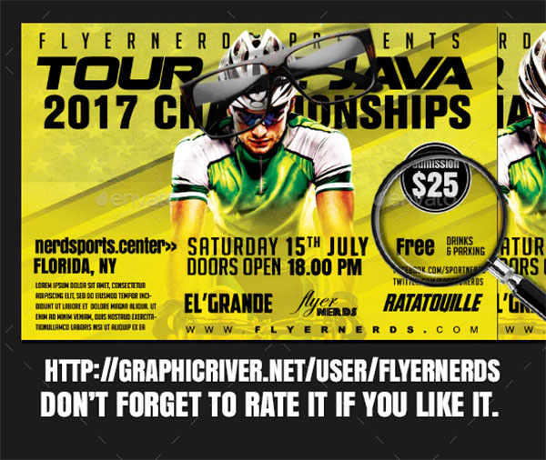 Tour De Java 2K17 Sports Flyer Template