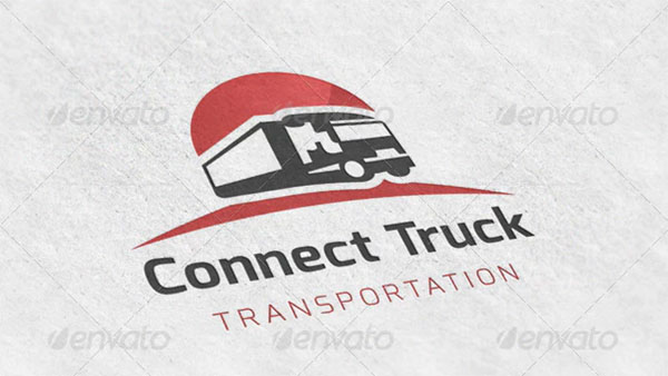 Truck Transport Logo Design Template