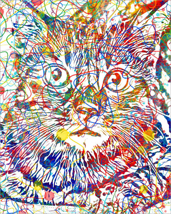 Watercolor Line Photoshop Action