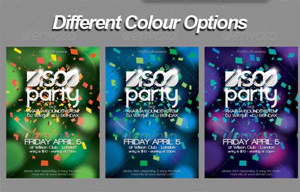 A4 Disco Flyer & Poster Template