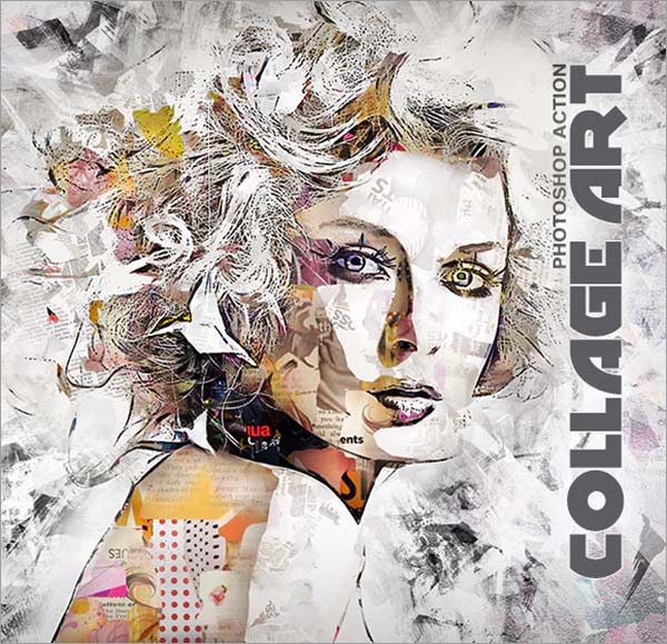 Abstract Collage Art Photoshop Action