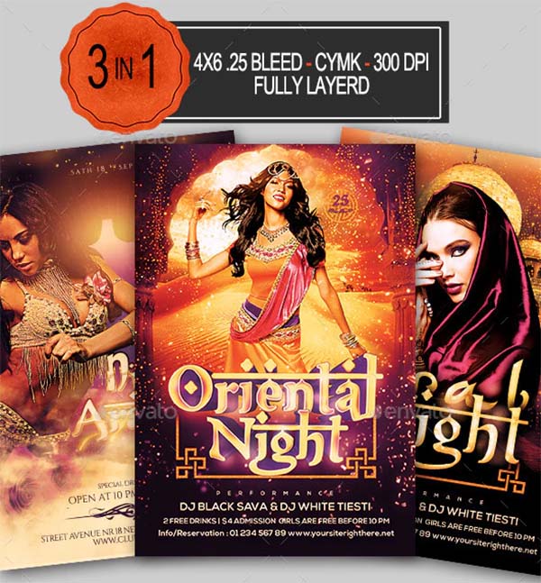 Arabian Night Dance Flyer Bundle