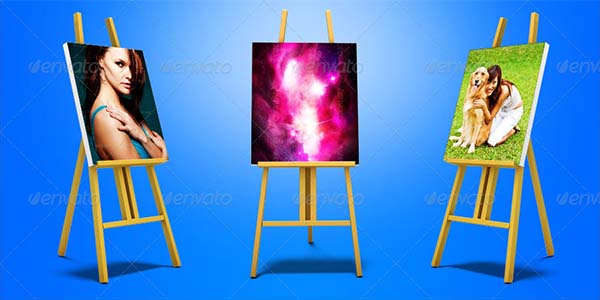 Artist Canvas Stand Mockup