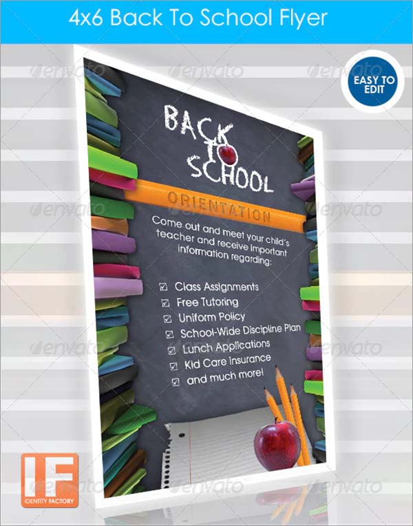 Back School Orientation Flyer